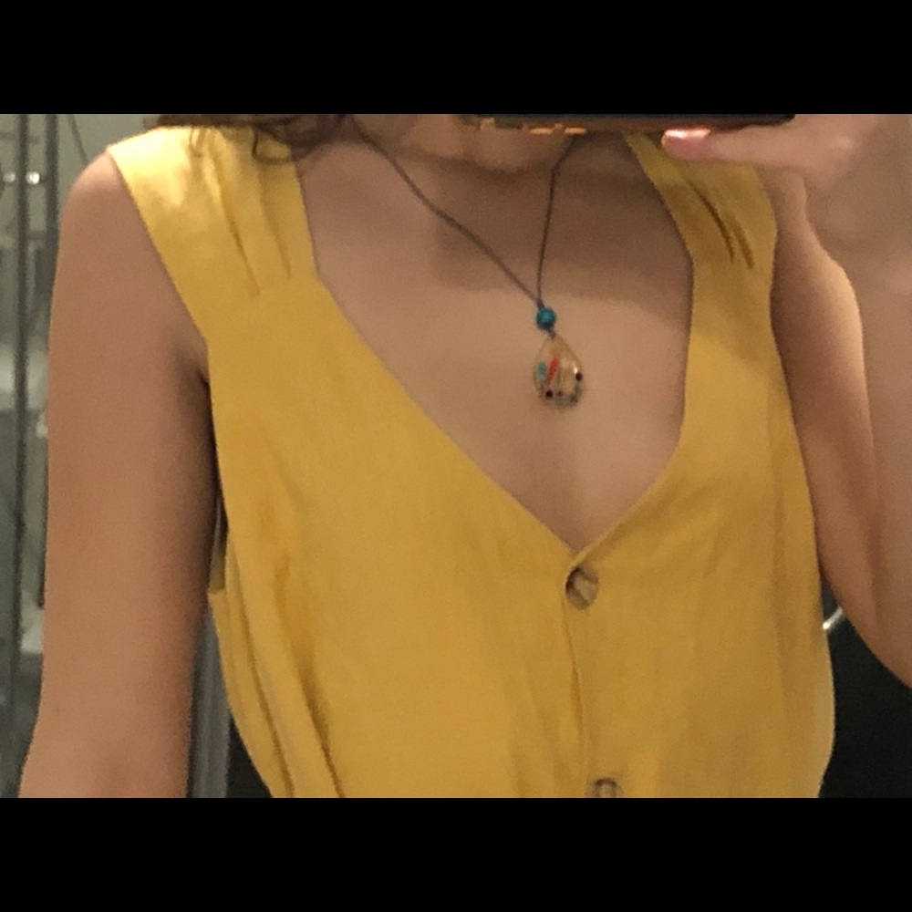 Urban Outfitters S/P Yellow Button-Up Dress